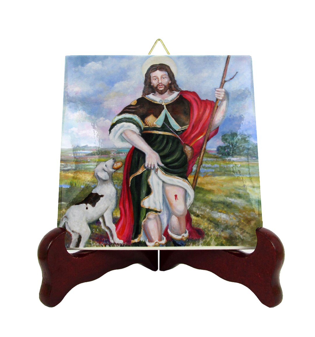 Saint Roch of Montpellier - catholic saints serie - catholic icon on ...