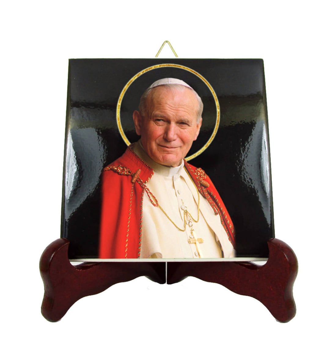 Saint John Paul II Icon: Handmade Catholic Tile Art - Etsy