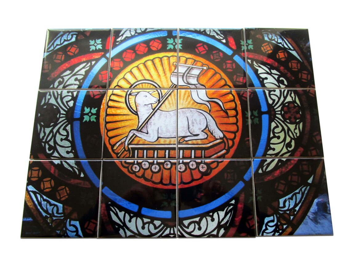 Christian wall art Lamb of God christian gifts Religious image 0