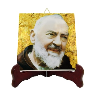 Saint Pio of Pietrelcina Icon: Handmade Catholic Ceramic Tile