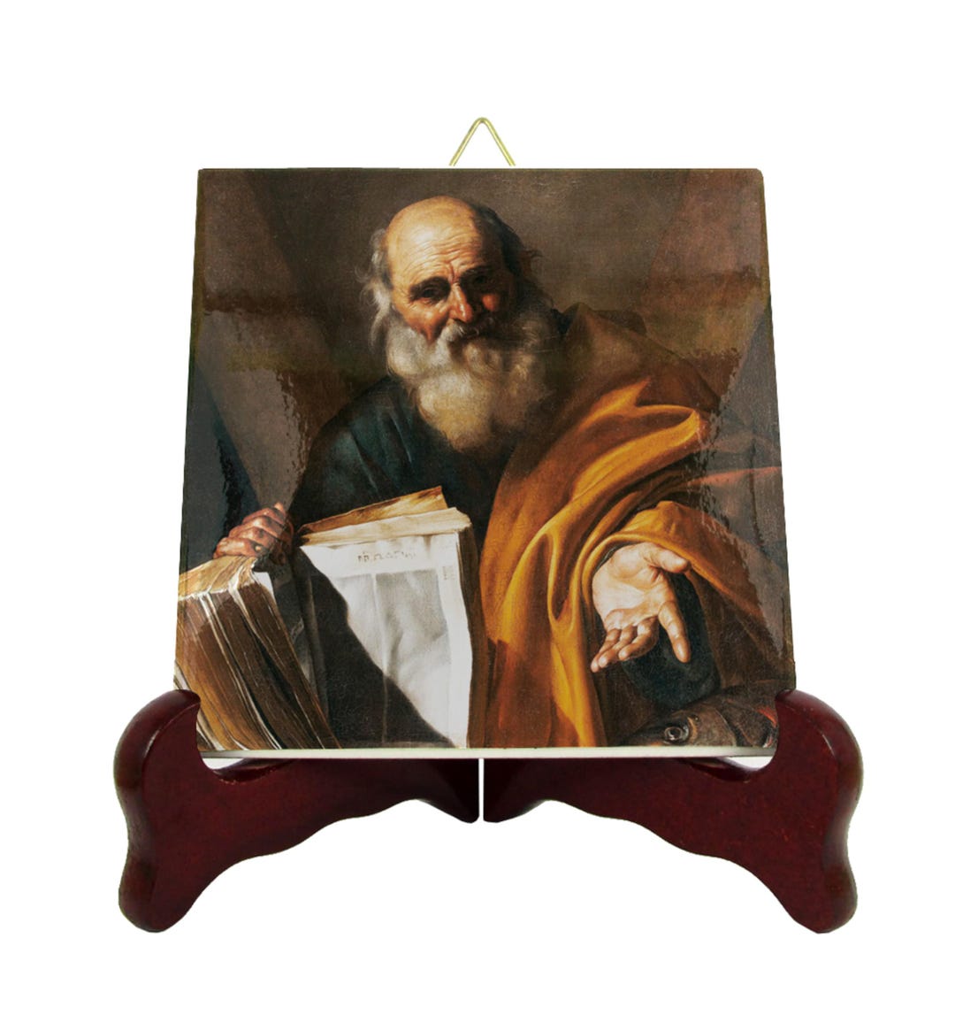 Saint Andrew the Apostle Icon: Handmade Catholic Art Tile - Etsy