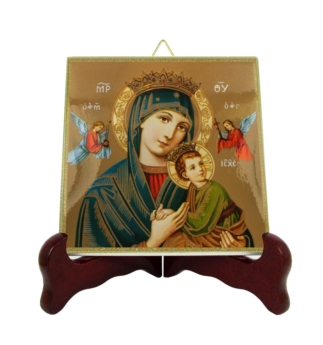 Our Lady of Perpetual Help Icon: Handmade Ceramic Tile, Catholic Art - Etsy
