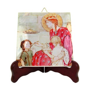 St Margaret of Scotland - catholic saints serie - catholic icon on ceramic tile - Saint Margaret - patron saint - Scottish saints