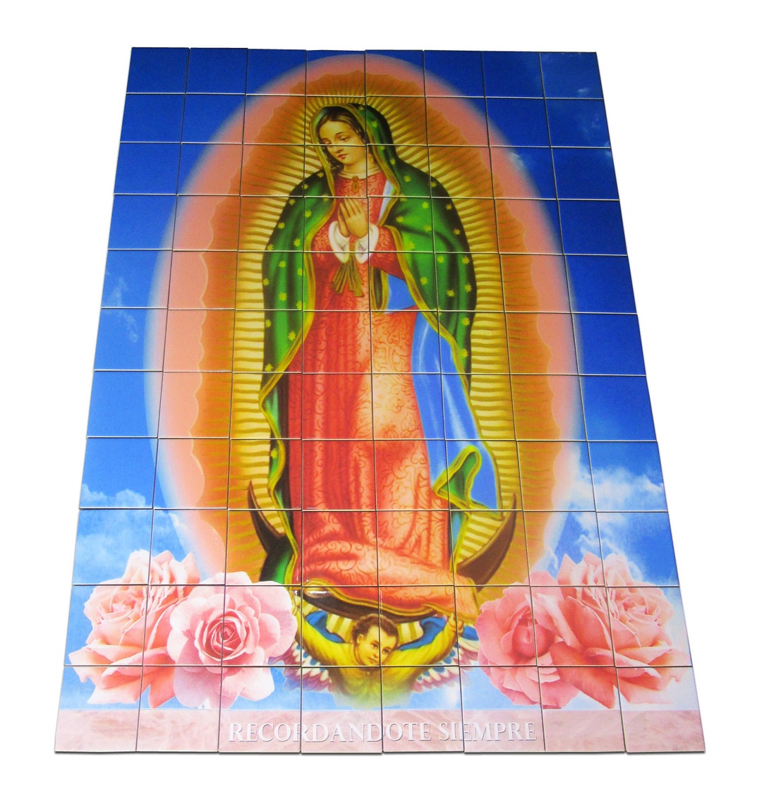 Our Lady of Guadalupe Tile Mural: Customizable Catholic Wall Art - Etsy
