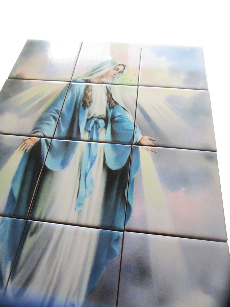 Our Lady of Graces Religious Wall Art Tile Mural Mosaic Etsy