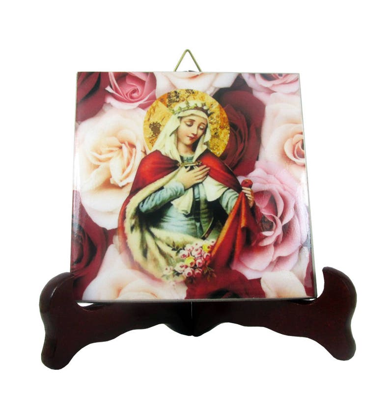 St. Elizabeth of Hungary collectible religious icon holy art image 0