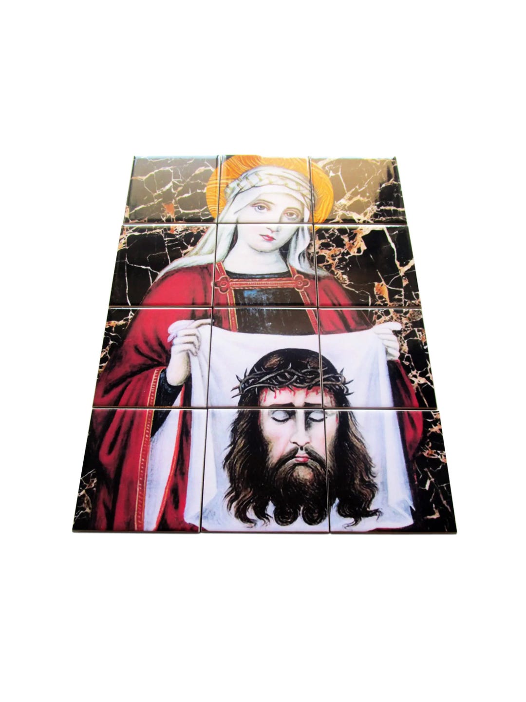 St. Veronica Mosaic Tile Mural: Catholic Religious Wall Art, Handmade ...
