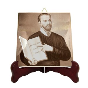 Saint César de Bus Religious Icon: Handmade Catholic Tile