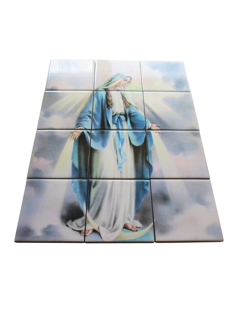Our Lady of Graces Religious Wall Art Tile Mural Mosaic Etsy