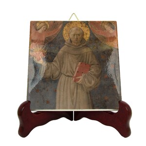 St Anthony of Padua - Catholic Saints serie - Icon on tile - Religious gift - Saint Anthony - Catholic gifts - Holy art - Benozzo Gozzoli