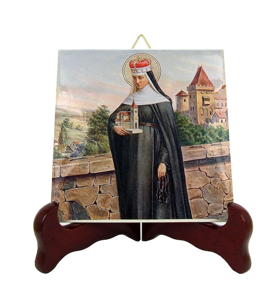 Catholic Saints Serie Saint Hedwig of Silesia Icon on Tile Etsy