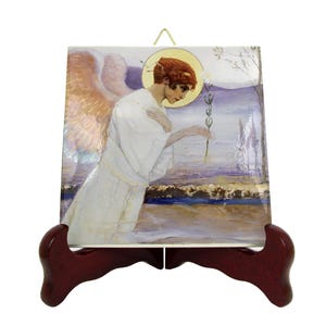 Archangel Gabriel icon on tile - saints art - christian gifts - St Gabriel - Saint Gabriel - catholic saints - icon of saint Gabriel
