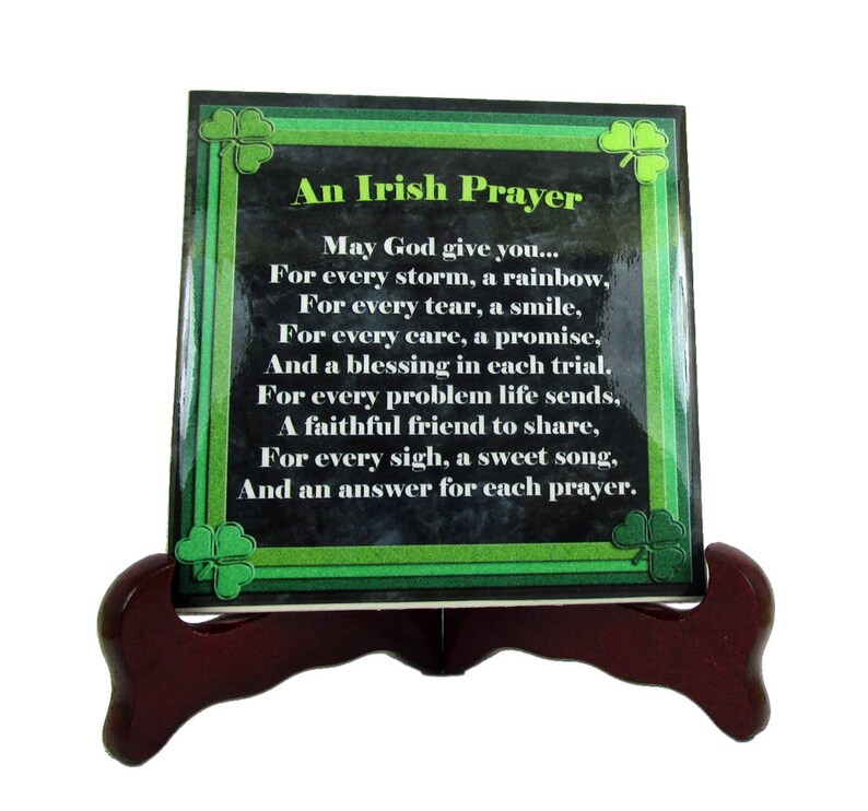 Religious gifts An Irish Prayer wall hanging ceramic tile Etsy Italia