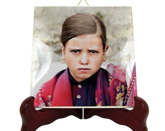 Saint Jacinta Marto Tile: Handmade Catholic Icon, Holy Art