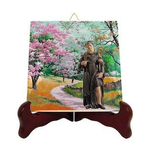Saint Peregrine Laziosi - catholic saints serie - St Peregrine Laziosi tile icon - patron saint persons suffering cancer - cancer awareness