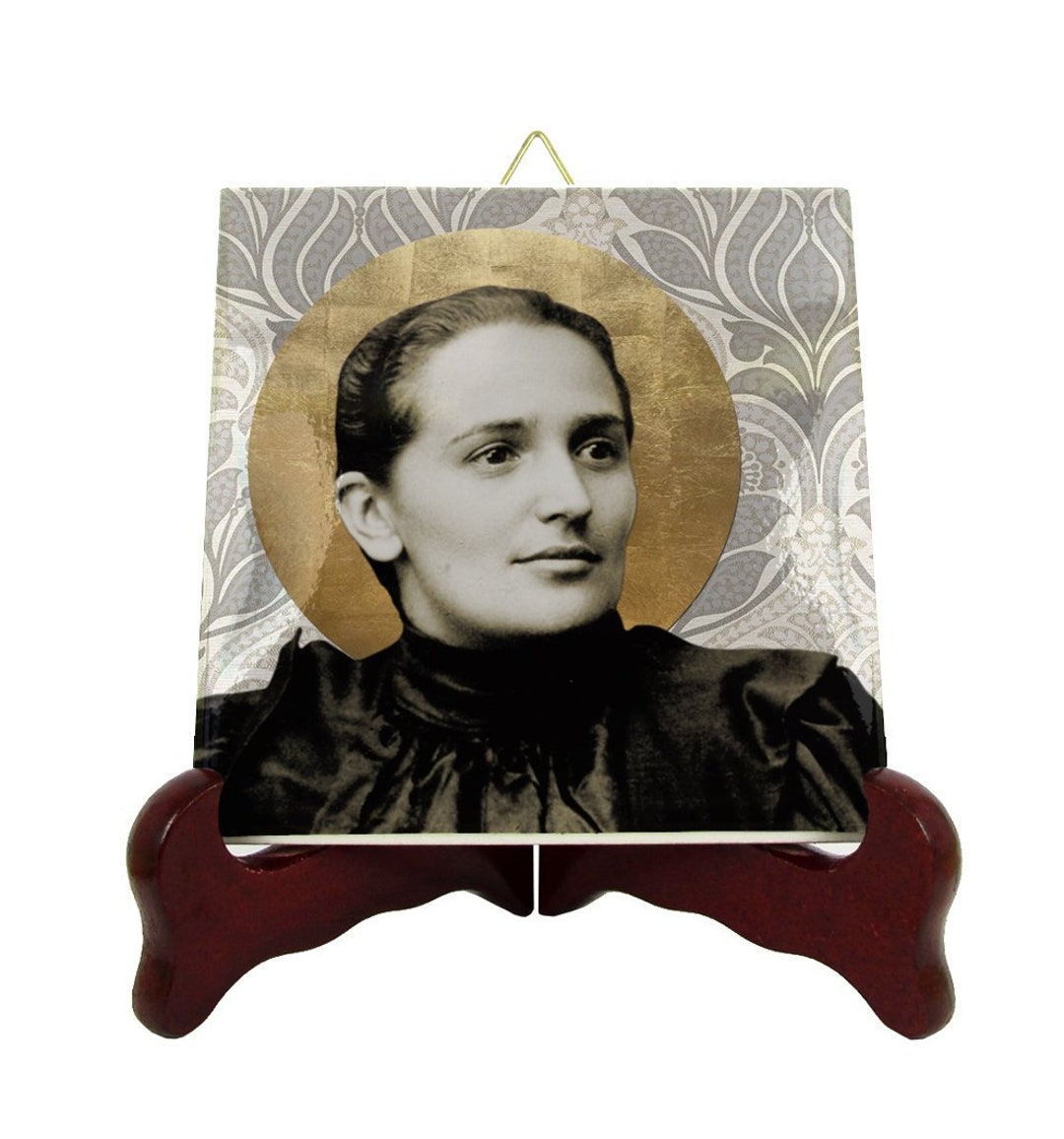 Saint Laura of Saint Catherine of Siena Icon on Tile Catholic Saints