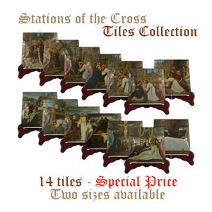 Stations of the Cross Ceramic Tile Collection: Religious Wall Art