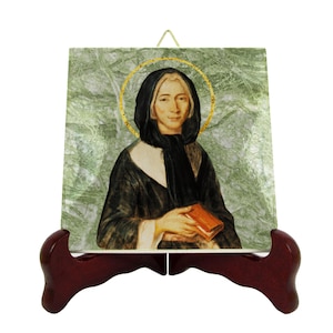 Sister Charlotte of the Resurrection - icon on ceramic tile - Carmelite Martyrs of Compiegne - Saints Art - Catholic Saints - Carmelite Nuns