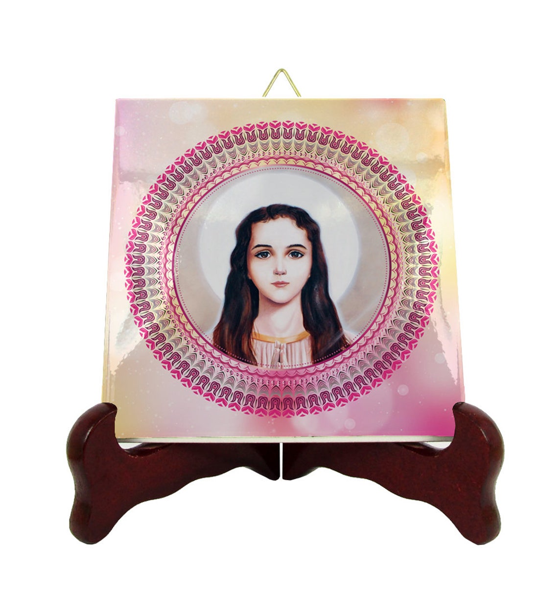 St Philomena Icon on Ceramic Tile Catholic Saints Serie Etsy