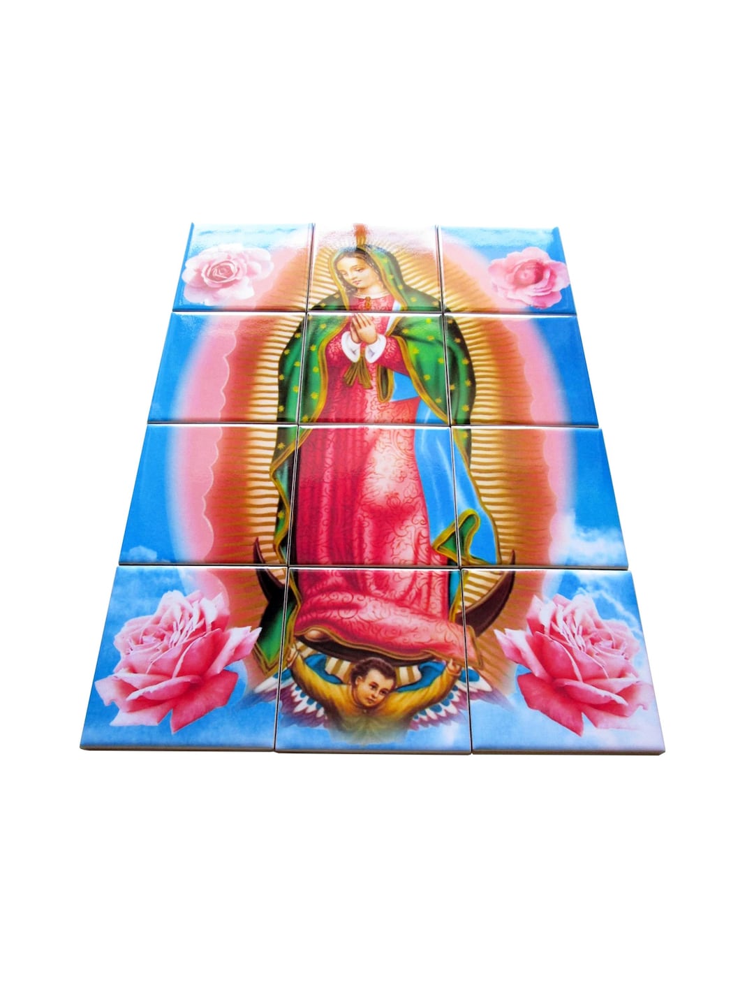 Our Lady of Guadalupe Tile Mural | Catholic Wall Art | Virgin of ...
