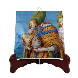 Religious gifts - Saint Denis of Paris - Catholic icon tile - St Denis of Paris - Catholic Saints - Religious icons -  Christian martyr