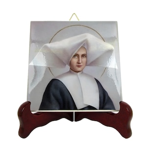 Saint Catherine Labouré Tile: Handmade Catholic Religious Icon