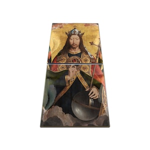 Religious icons - Christ the King icon - ceramic and wood - christian art - Jesus icon - religious gifts - christian gifts - Jesus Christ