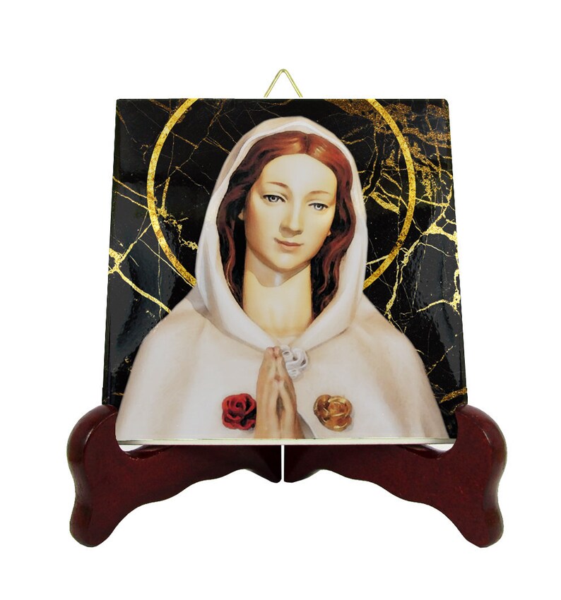 Catholic Art Virgin Mary the Mystical Rose Devotionals Etsy