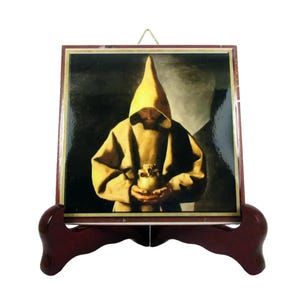 St Francis of Assisi Icon: Handmade Ceramic Tile, Catholic Art