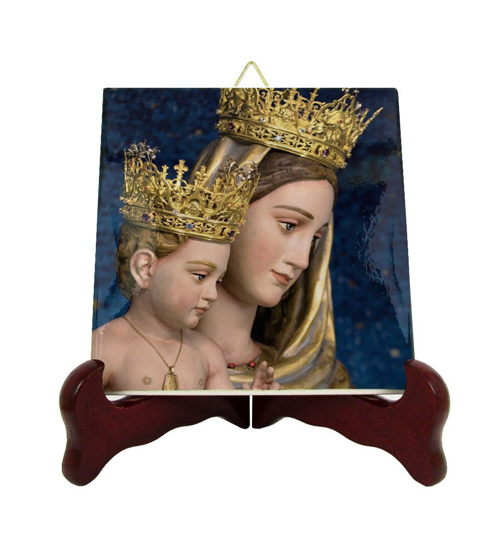 Our Lady of the Snow Catholic Icon on Ceramic Tile Etsy