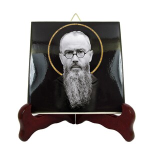 Saint Maximilian Kolbe - catholic saints serie - catholic ceramic icon - St Maximilian Kolbe - catholic saint - religious icon - St Kolbe