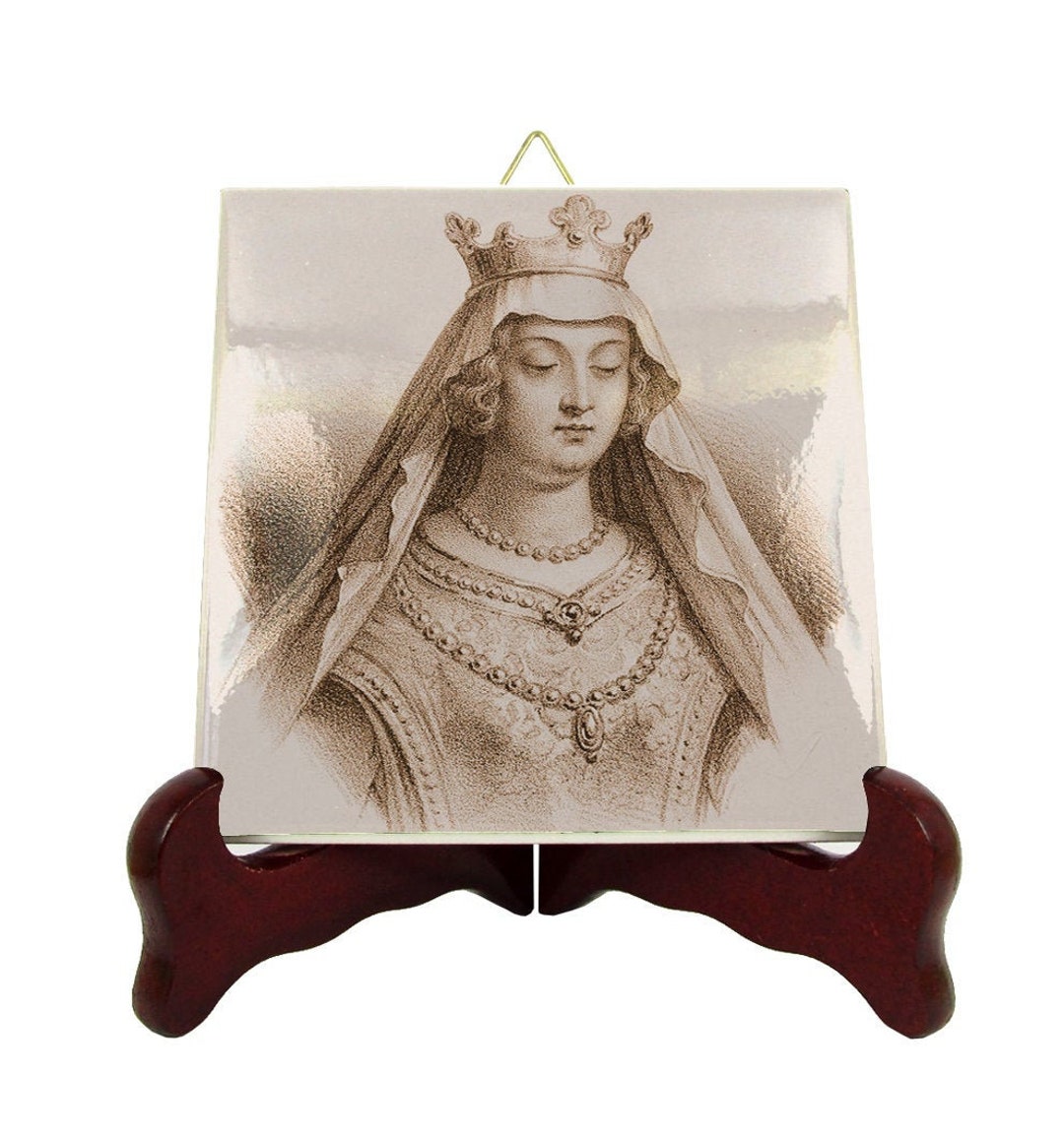 Saint Clotilde Catholic Saints Serie St Clotilde Icon on Tile Saints