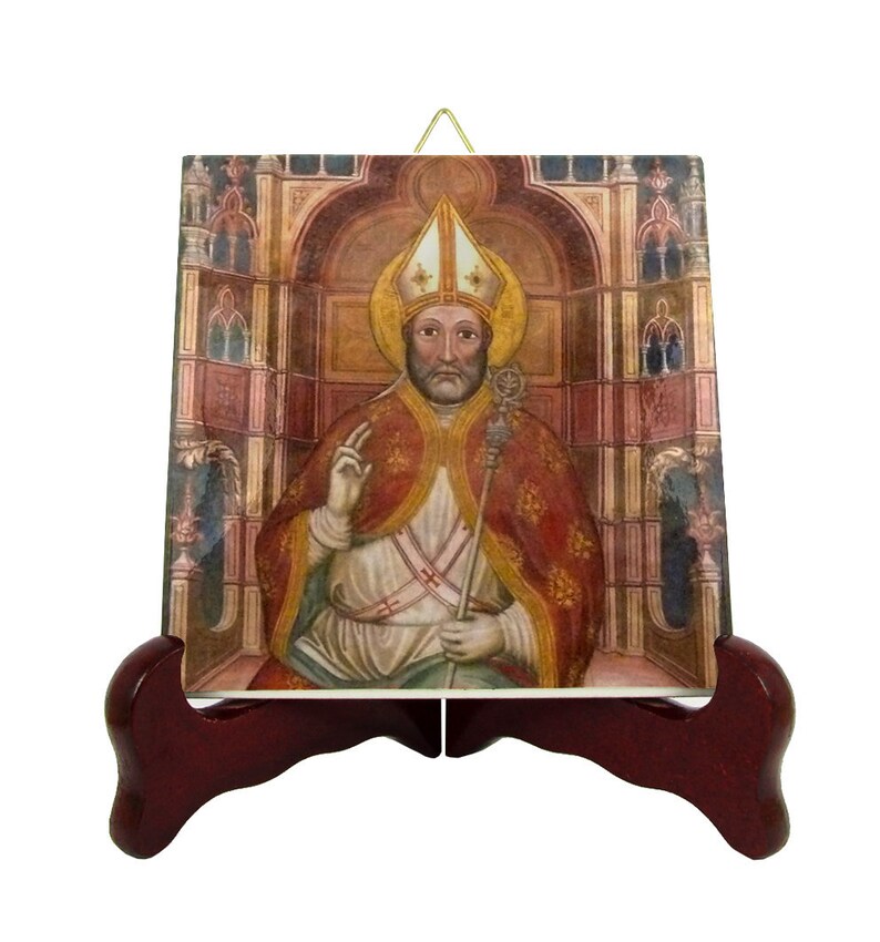 Saint Zeno of Verona icon on ceramic tile St Zenone Etsy.de