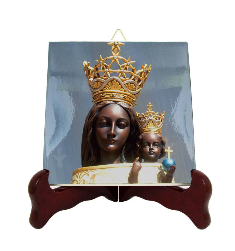 Our Lady of Loreto  catholic icon on ceramic tile  Virgin of image 0