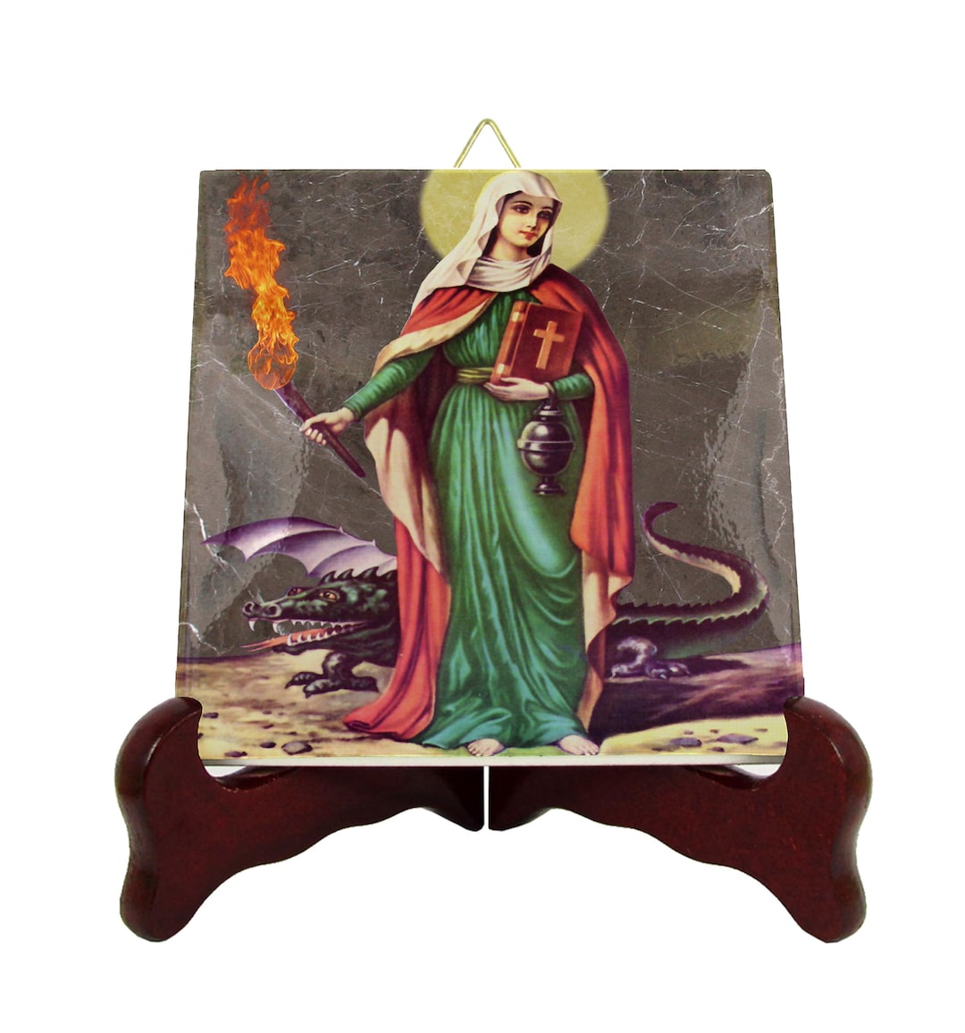 Saint Martha of Bethany Tile: Catholic Art, Handmade Icon - Etsy