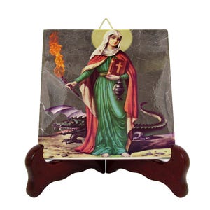 Saint Martha of Bethany - St Martha icon on tile - St Martha art print - St Martha gift - gift for homemakers - homemakers gifts - saints