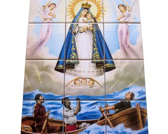 Our Lady of Charity of El Cobre Tile Mural: Catholic Wall Art