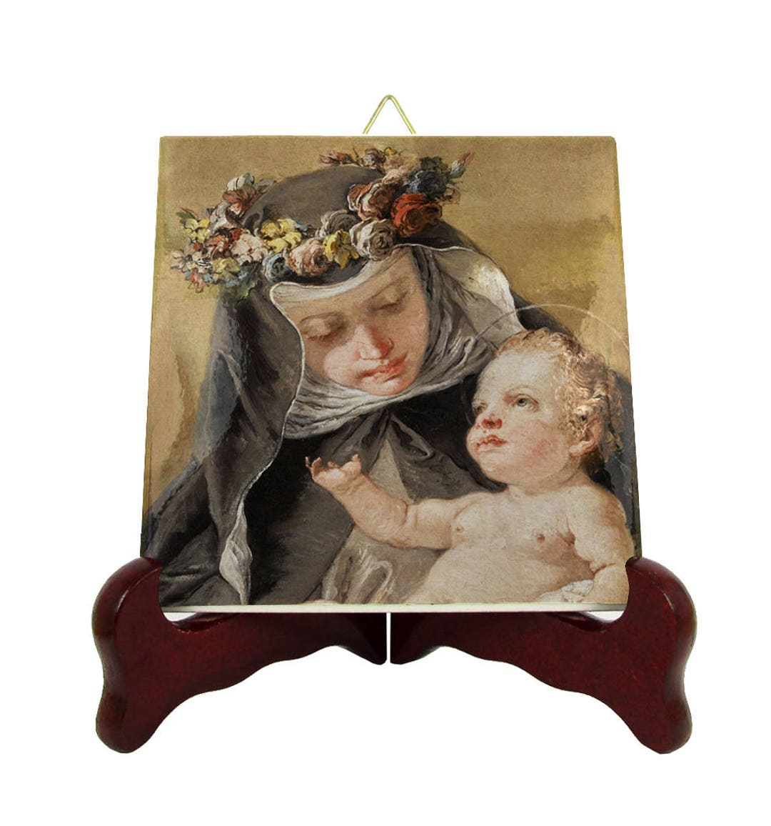 Saint Rose of Lima Icon on Tile St Rose Christian Saints - Etsy