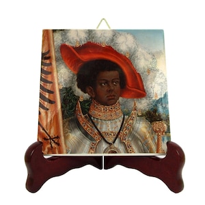 Catholic Saints serie - St Maurice of Thebes - icon on ceramic tile - Saint Maurice - saints art - roman catholic church