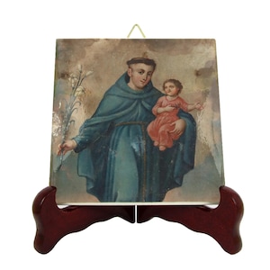 St Anthony of Padua - Catholic Saints serie - Ceramic Icon - Religious gift idea - Saint Anthony - Devotional - Catholic gift ideas