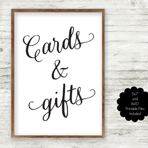 Cards and gifts sign wedding printables wedding sign cards and gifts wedding signs instant download PF3 wedding printable