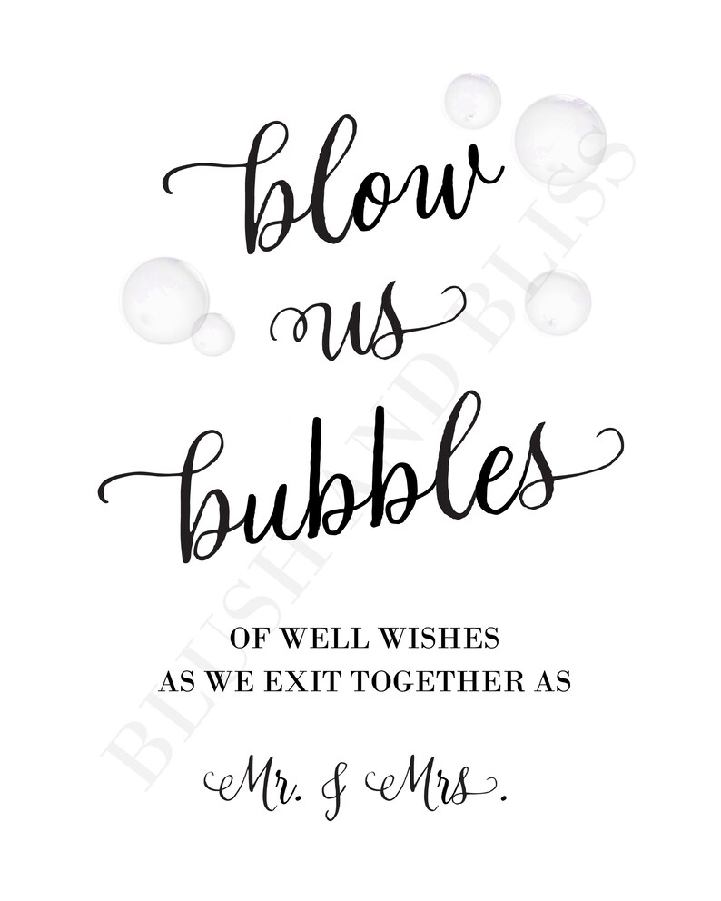 INSTANT DOWNLOAD Printable Blow Us Bubbles of Well Wishes as Etsy