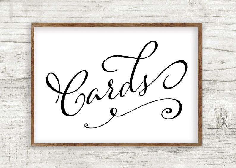 INSTANT DOWNLOAD Printable Wedding Cards Sign Card Box Sign Etsy