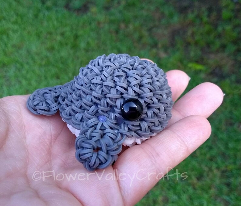 Baby Whale / Narwhal Rubber Band Figure Rainbow Loom Plush Etsy