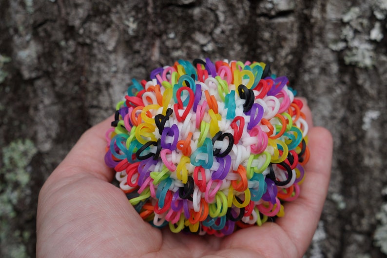 Stress Ball Sensory Rainbow Loom Rubber Band Stress Reliever Etsy