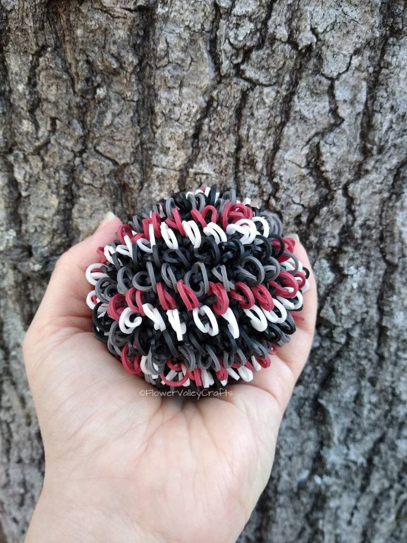 Stress Ball Sensory Rainbow Loom Rubber Band Stress Reliever Etsy