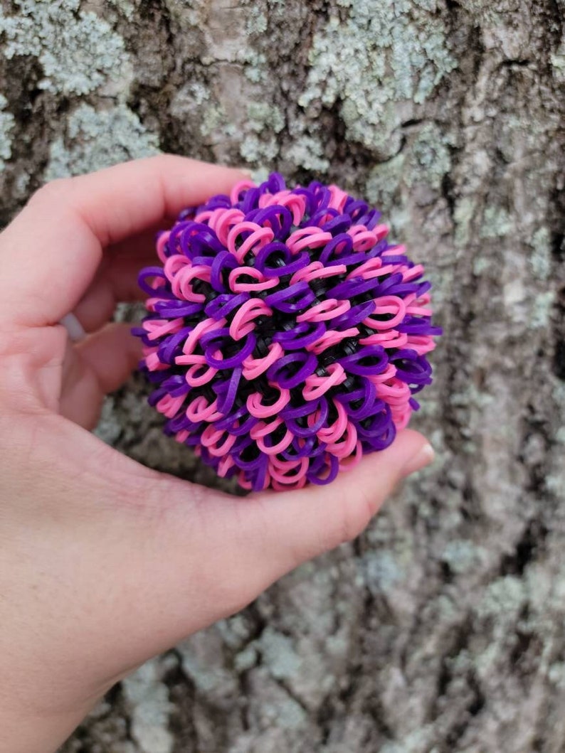 Stress Ball Sensory Rainbow Loom Rubber Band Stress Reliever Etsy