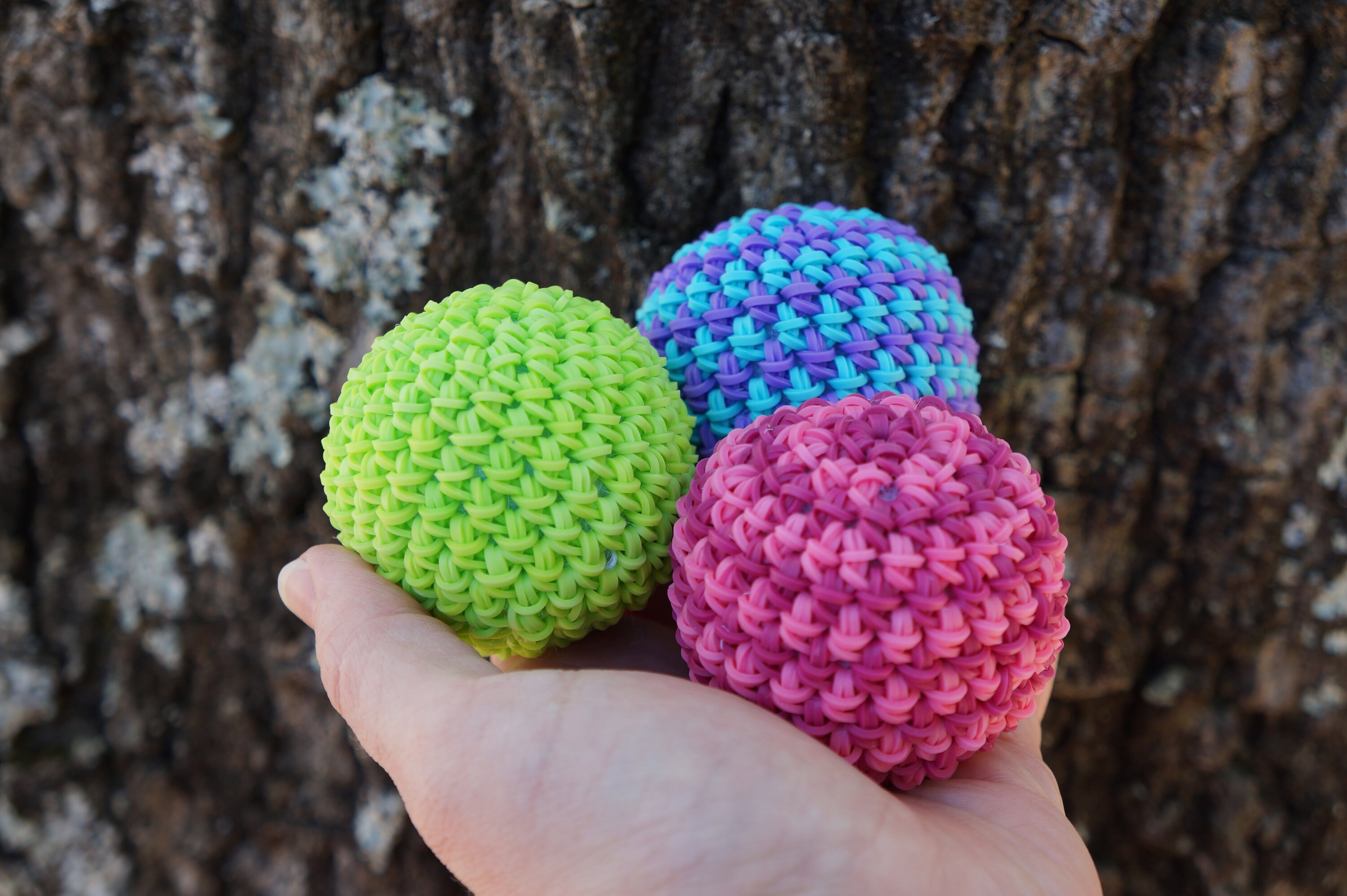 Stress Ball Rainbow Loom Rubber Band Stress Reliever Fidget Etsy