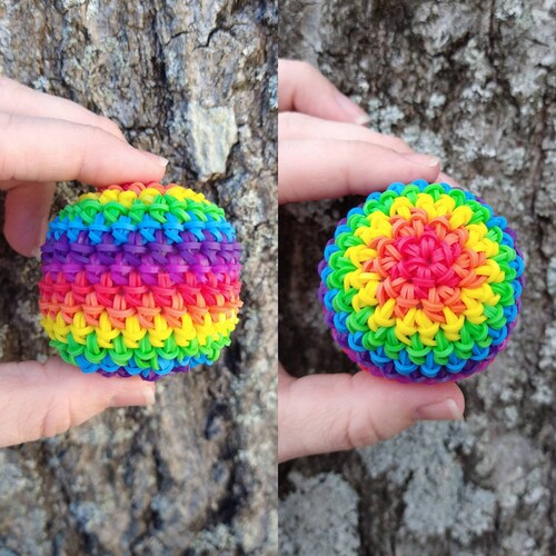 Stress Ball Sensory Rainbow Loom Rubber Band Stress Reliever Etsy
