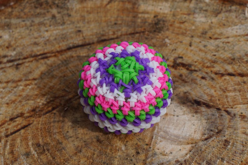 Stress Ball Rainbow Loom Rubber Band Stress Reliever Fidget Etsy